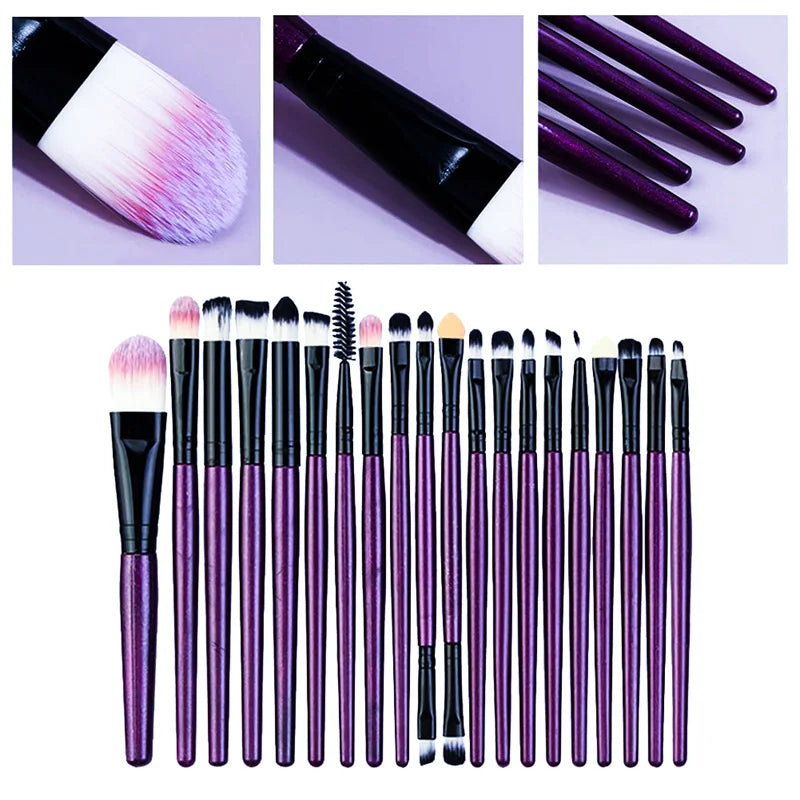 20Pcs Makeup Brush Set Eyeliner Brush Blending Brush