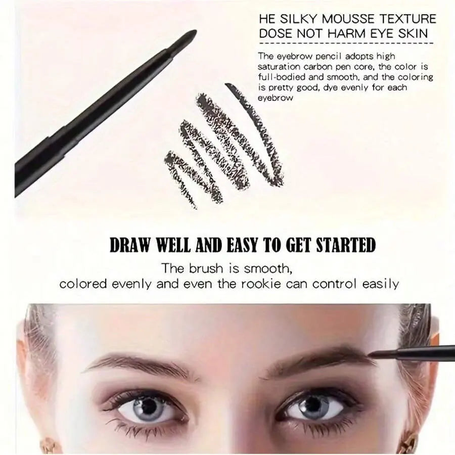 3pcs Waterproof Black Eyeliner Pencils