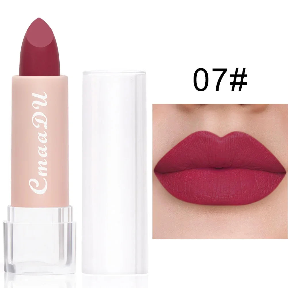 1PC Matte Nude Lipstick Long Lasting waterproof