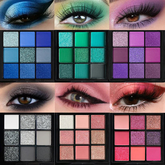 9-Grid Multi Eyeshadow Palette