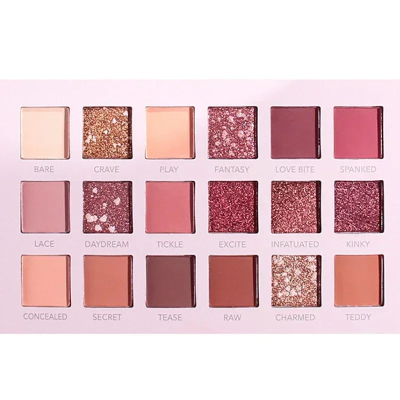 18 Colors Glitter Eyeshadow Palette With Makeup Mirror