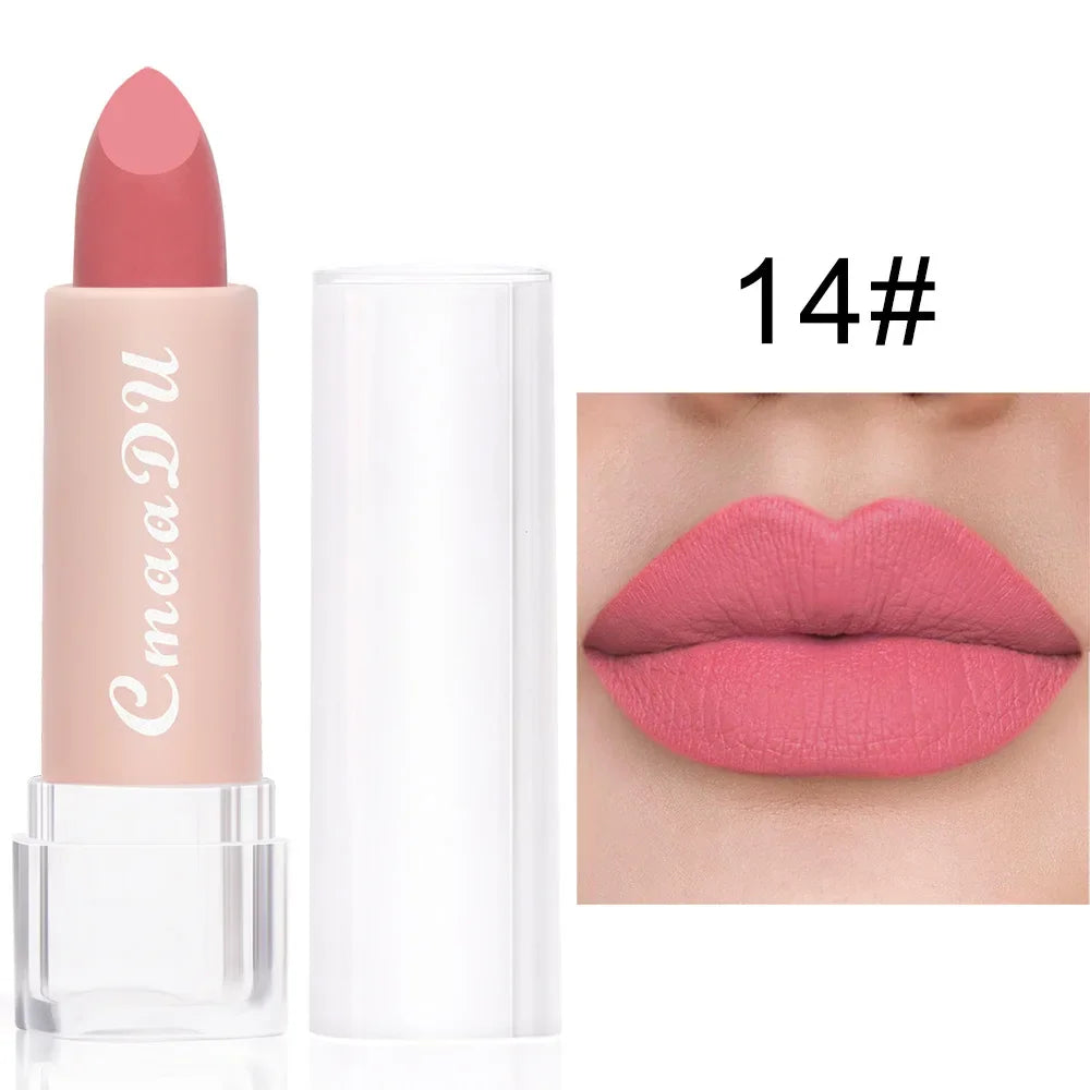 1PC Matte Nude Lipstick Long Lasting waterproof