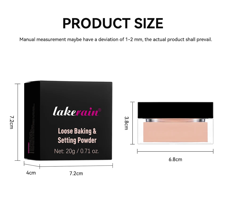 Lakerain Waterproof Loose Baking & Setting Powder.