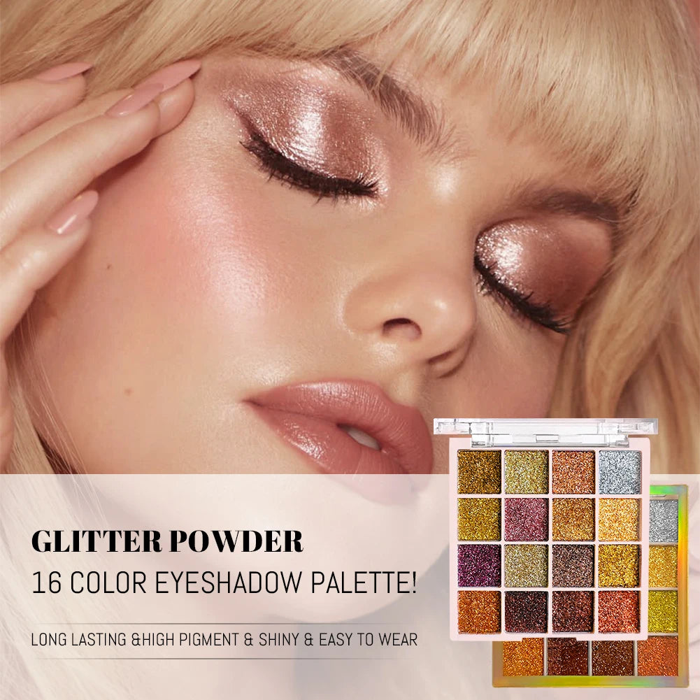 16 Colors Glitter Eyeshadow Palette