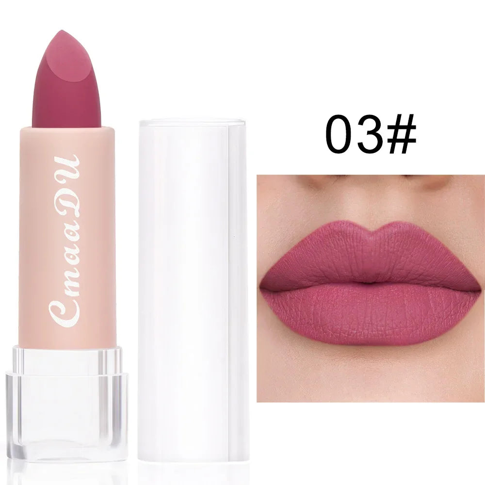 1PC Matte Nude Lipstick Long Lasting waterproof