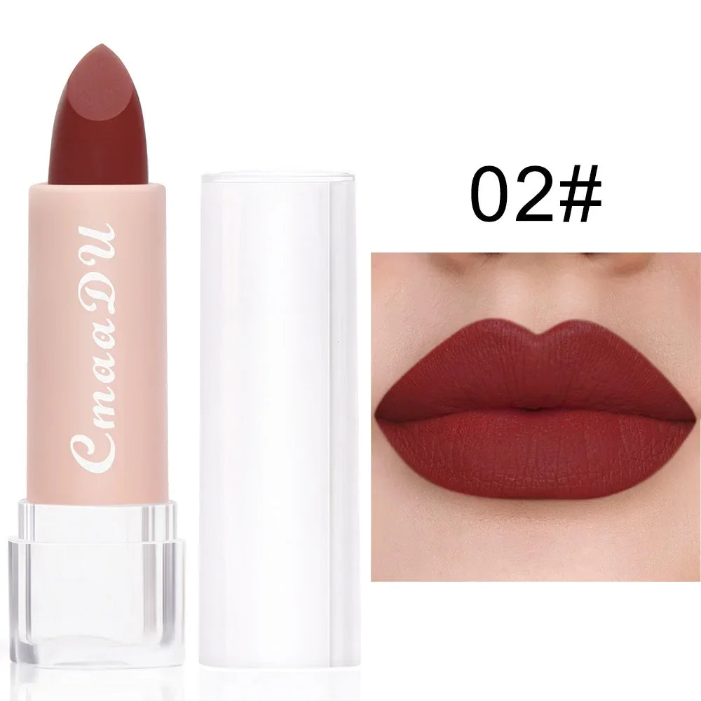 1PC Matte Nude Lipstick Long Lasting waterproof