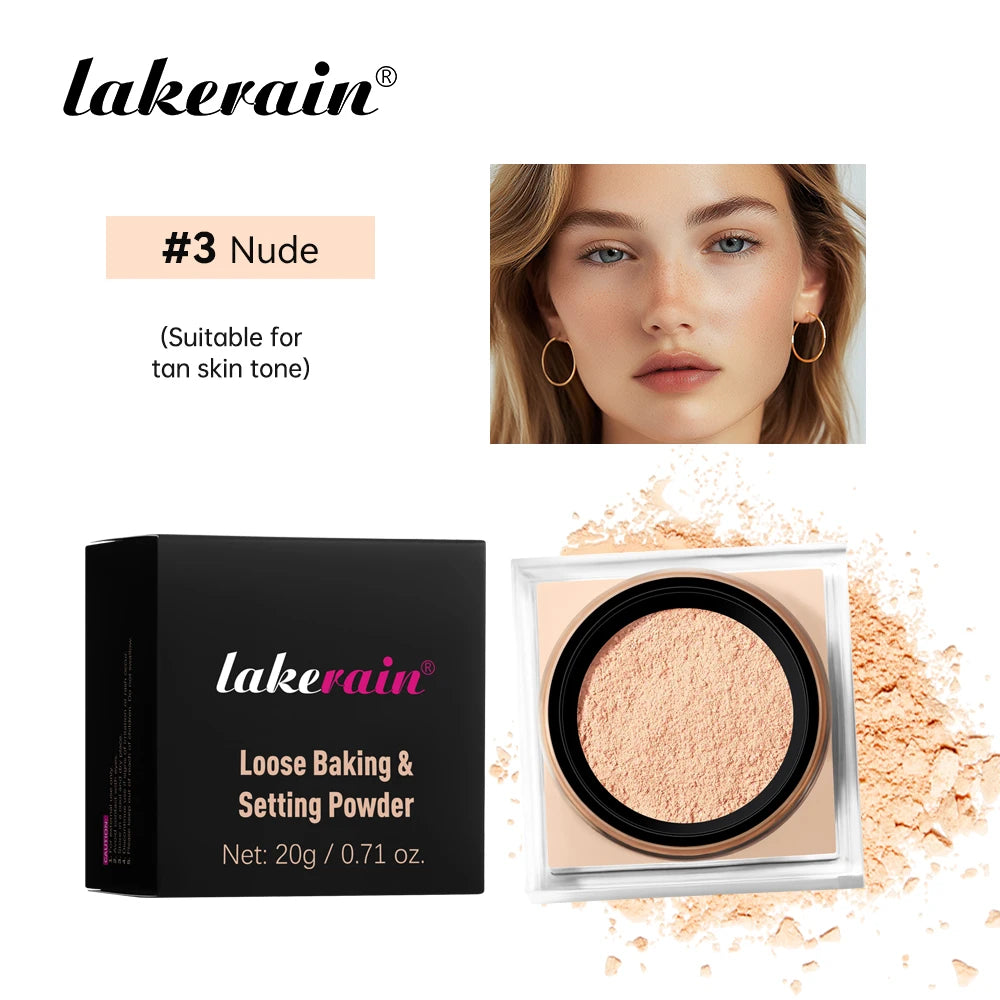 Lakerain Waterproof Loose Baking & Setting Powder.