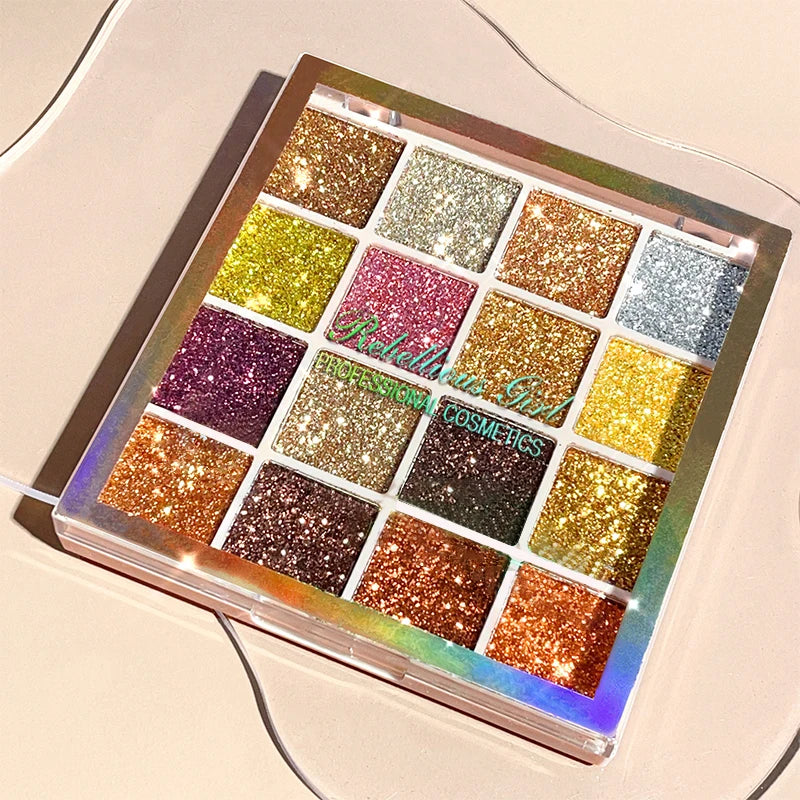 16 Colors Glitter Eyeshadow Palette