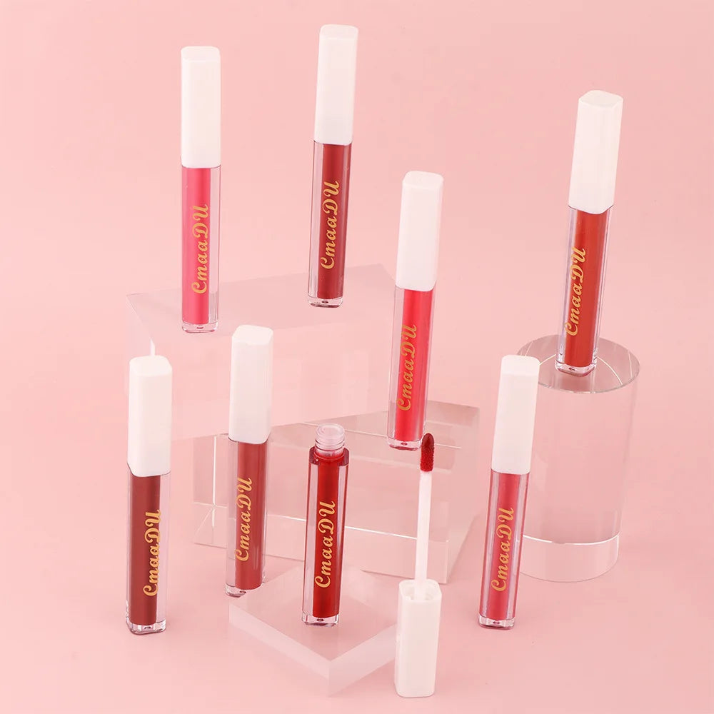 CmaaDu 8 Color Lip Gloss Matte Creamy  Lipstick