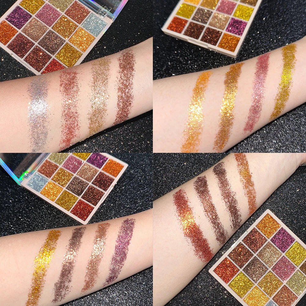 16 Colors Glitter Eyeshadow Palette