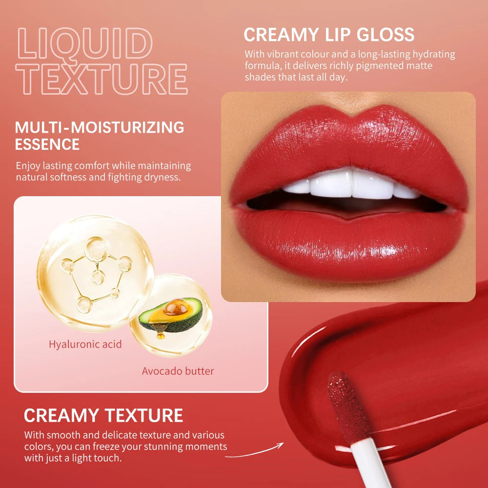 Lip Gloss Semi-Matte 8 Colors