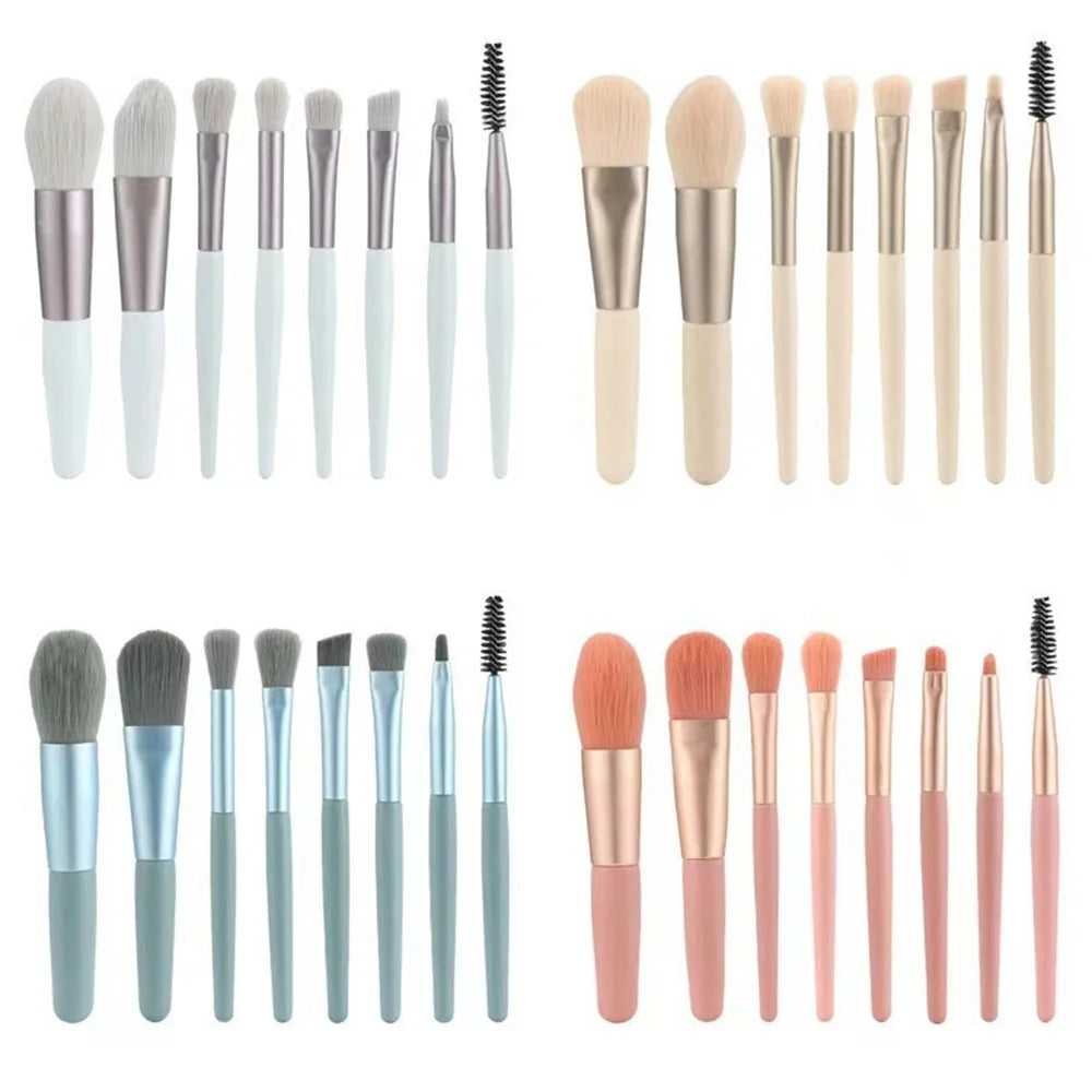 8Pcs Cosmetics Foundation Blush Powder Brush Set