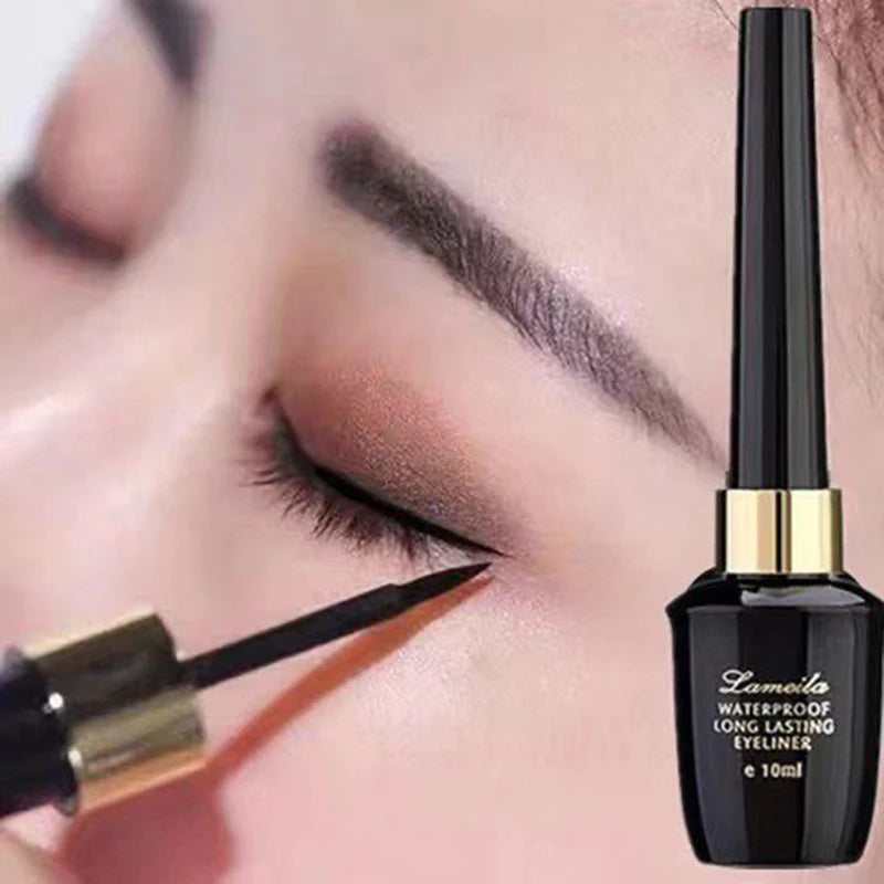 Long-lasting hard-tipped black liquid eyeliner pen