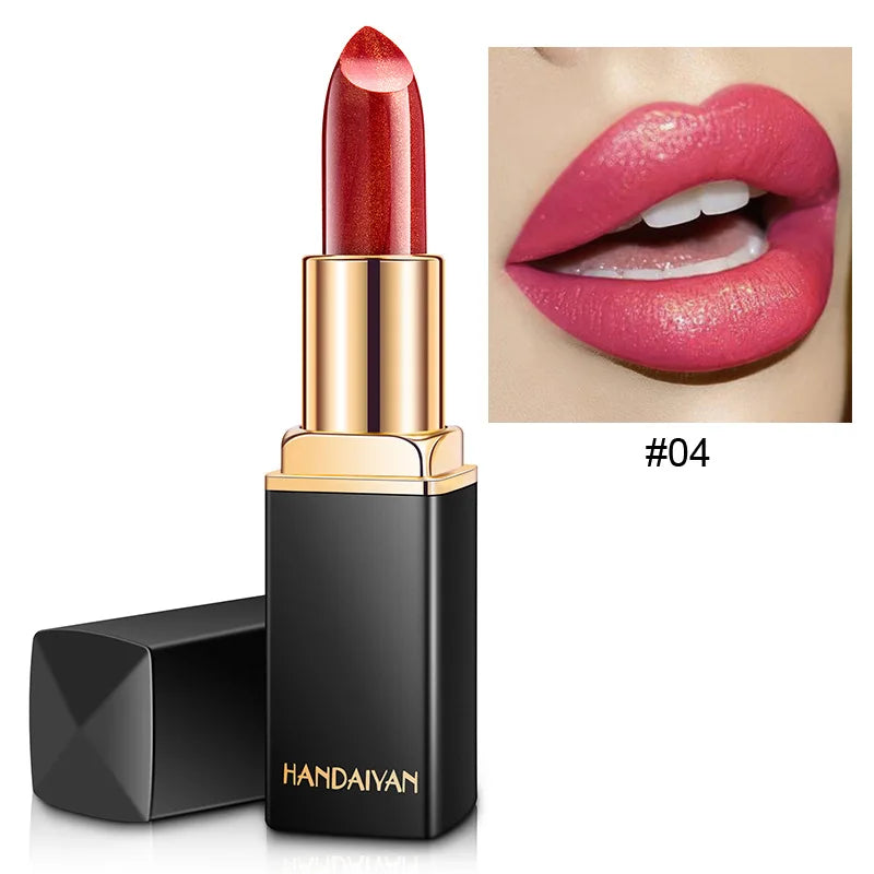 Handaiyan 9 Colors Glitter Lipstick.