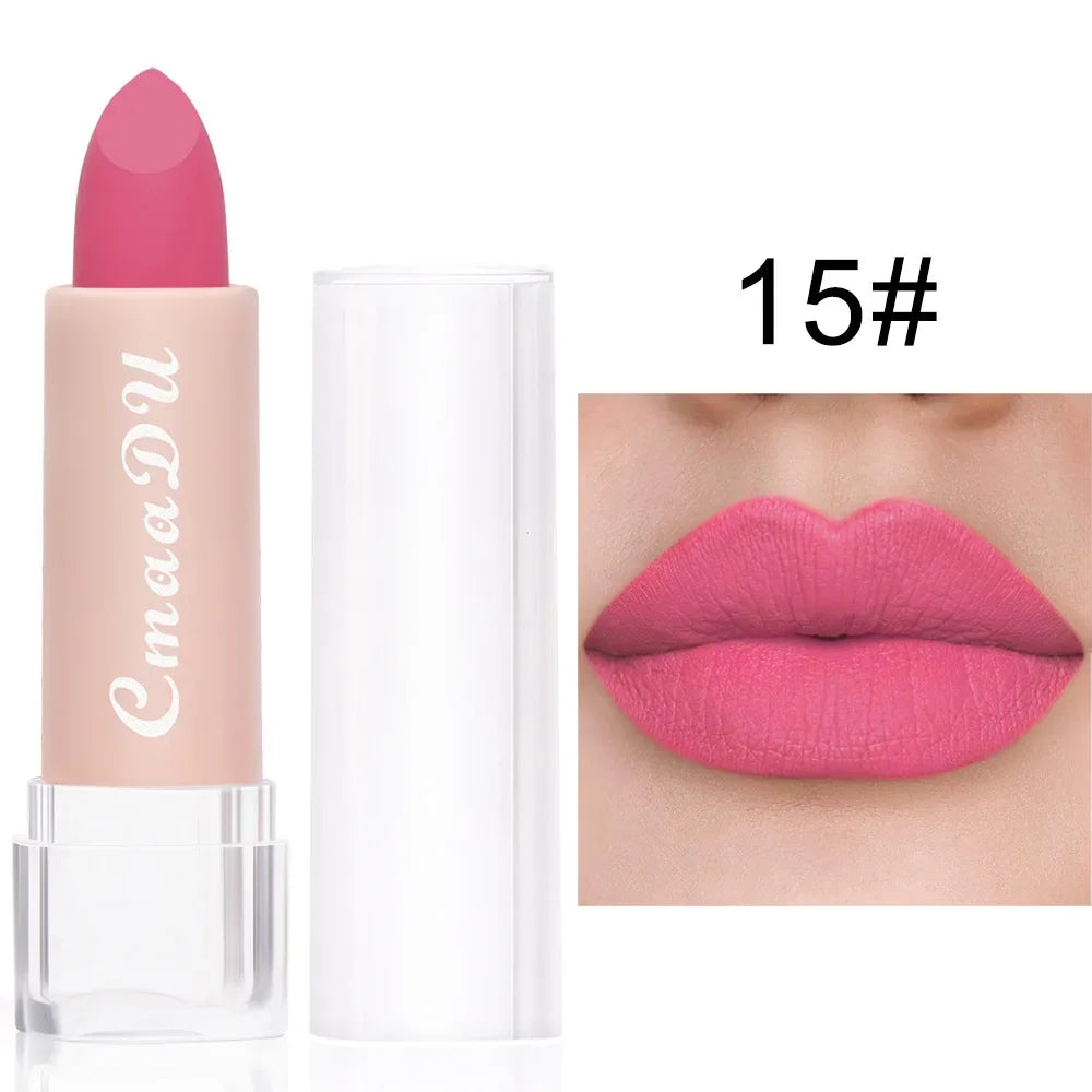 1PC Matte Nude Lipstick Long Lasting waterproof