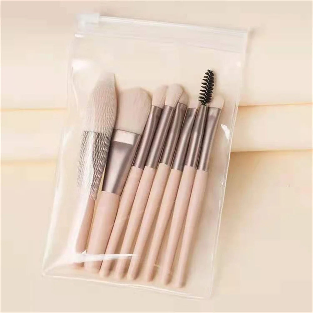 8Pcs Cosmetics Foundation Blush Powder Brush Set