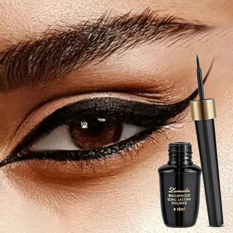 Long-lasting hard-tipped black liquid eyeliner pen