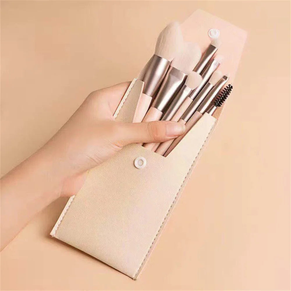 8Pcs Cosmetics Foundation Blush Powder Brush Set