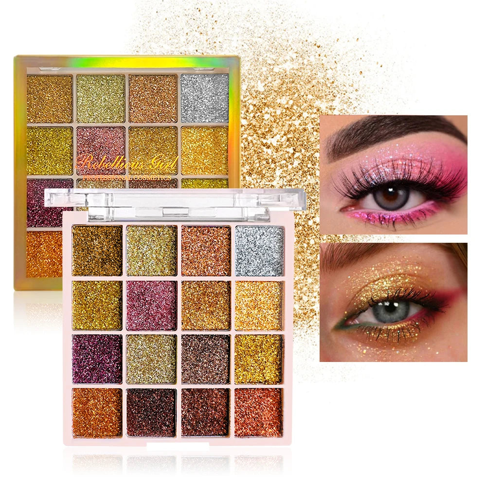 16 Colors Glitter Eyeshadow Palette