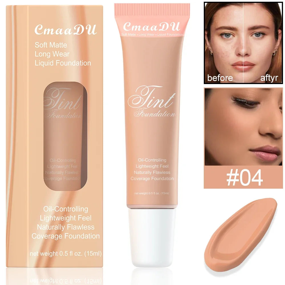 4 Colors Liquid Foundation High Coverage Makeup.