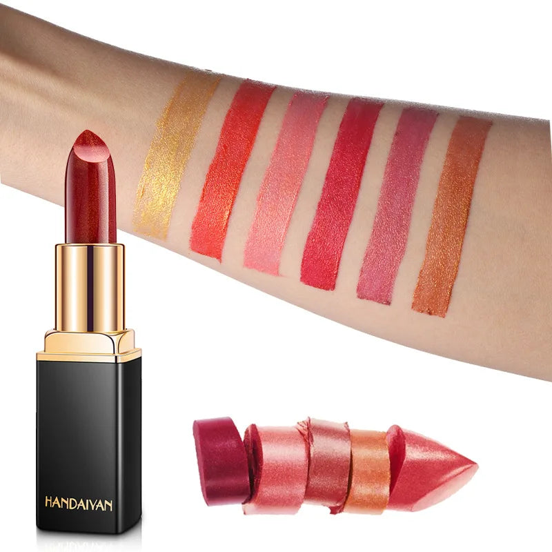 Handaiyan 9 Colors Glitter Lipstick.