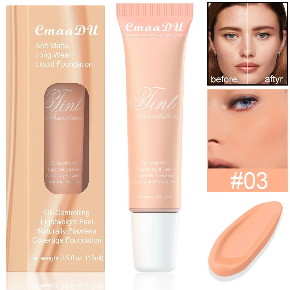 4 Colors Liquid Foundation High Coverage Makeup.