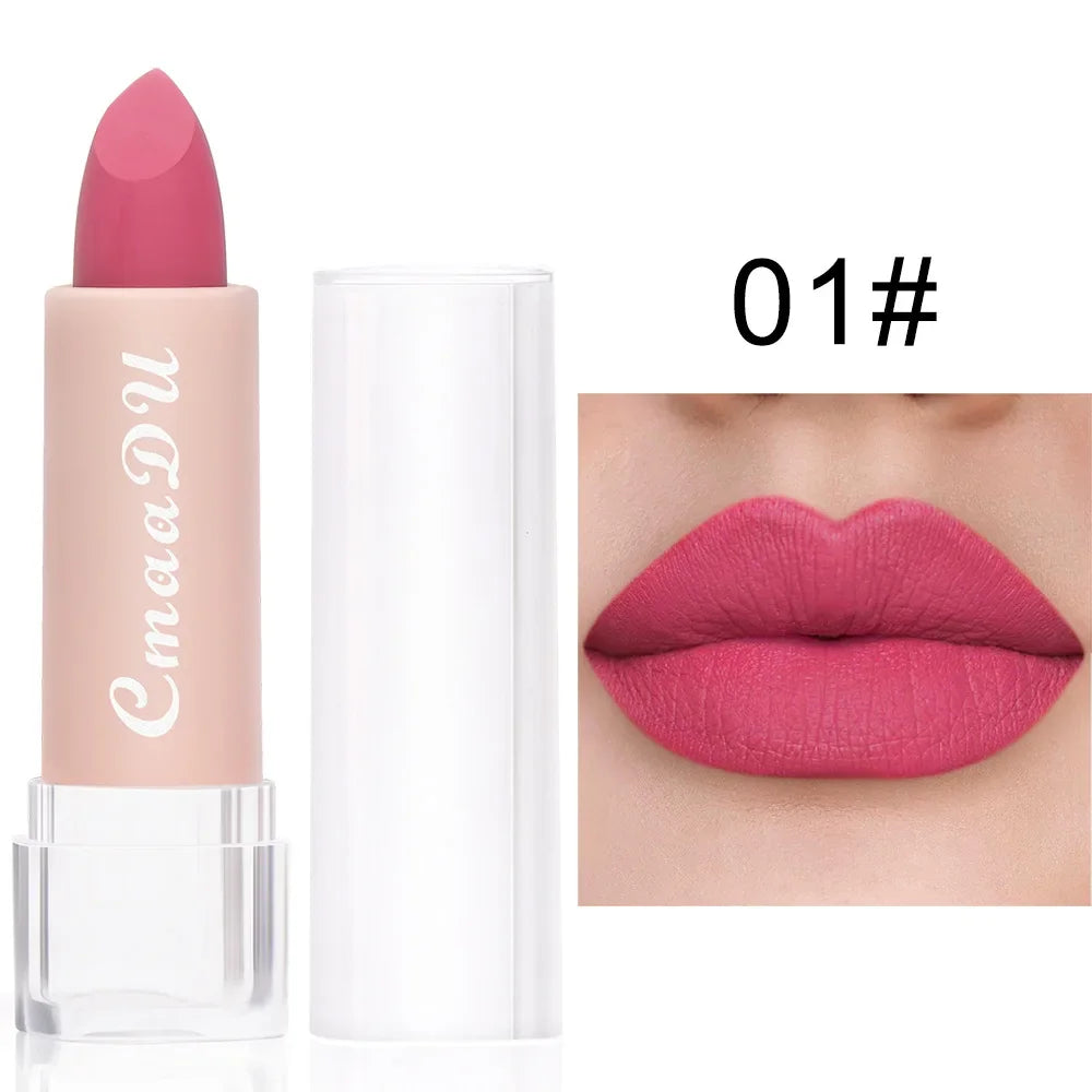 1PC Matte Nude Lipstick Long Lasting waterproof