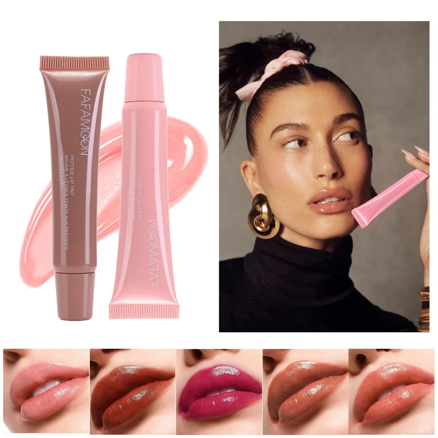 1pcs Soft Tube Mirror Lip Gloss Lip Oil.