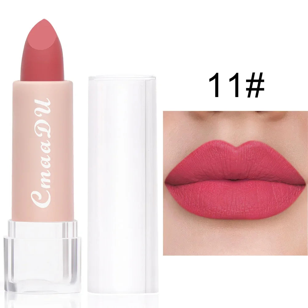 1PC Matte Nude Lipstick Long Lasting waterproof