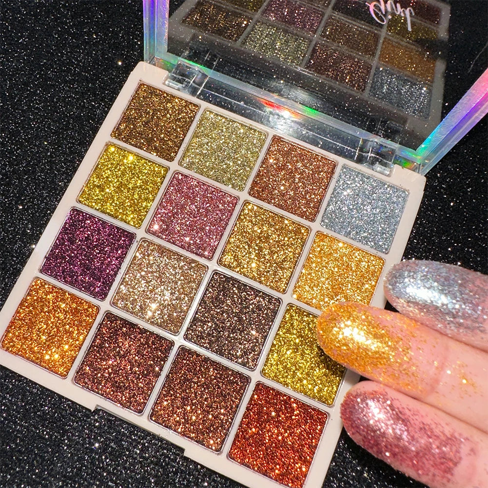 16 Colors Glitter Eyeshadow Palette