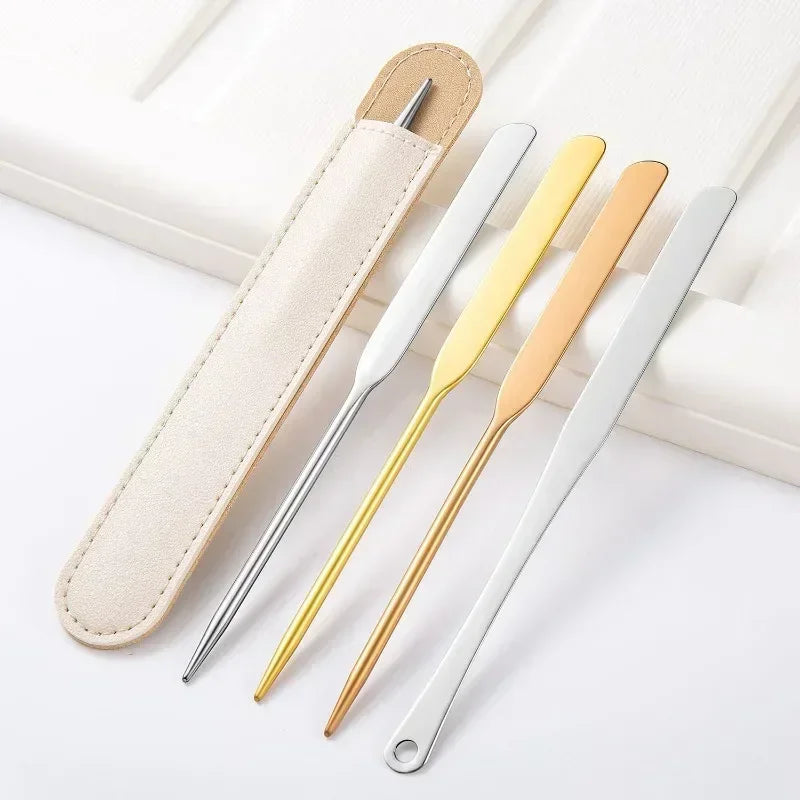 1Pcs Stainless Steel Dual Heads Makeup Toner Spatula